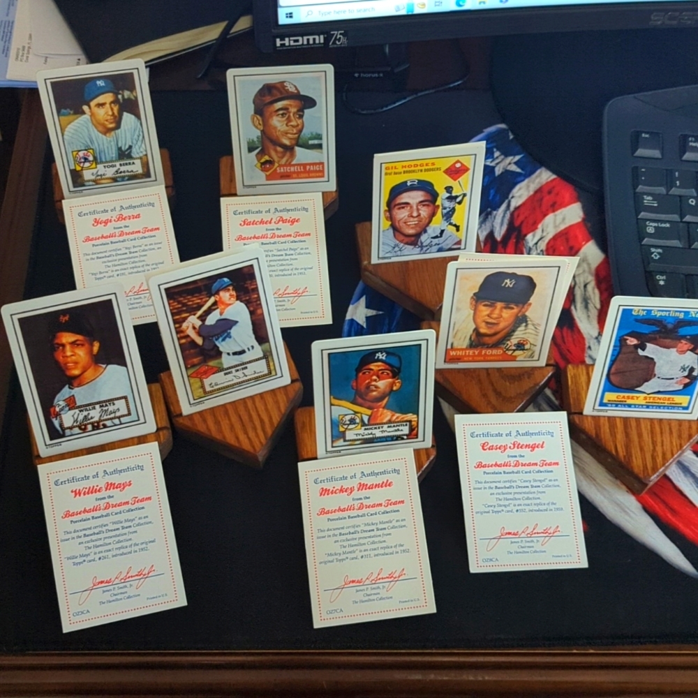 1990 Topps Dream Team Set limited edition. Porcelain cards